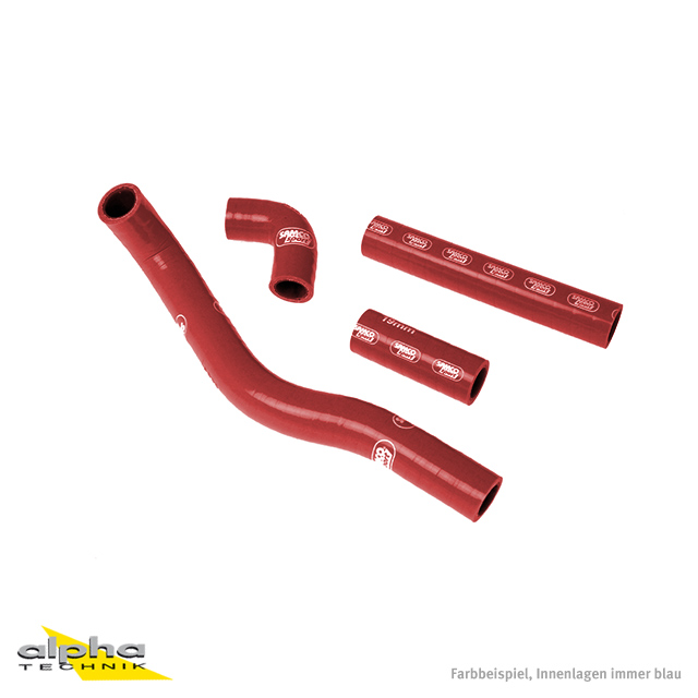 SAMCO SPORT Siliconschlauch Kit rot für Kawasaki KX500 Modelljahr 1983-2004