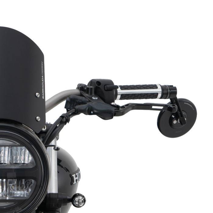 Barracuda Spiegel SKIN-S BAR END B-LUX schwarz/silber
