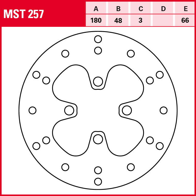 TRW Bremsscheibe Allround starr MST257