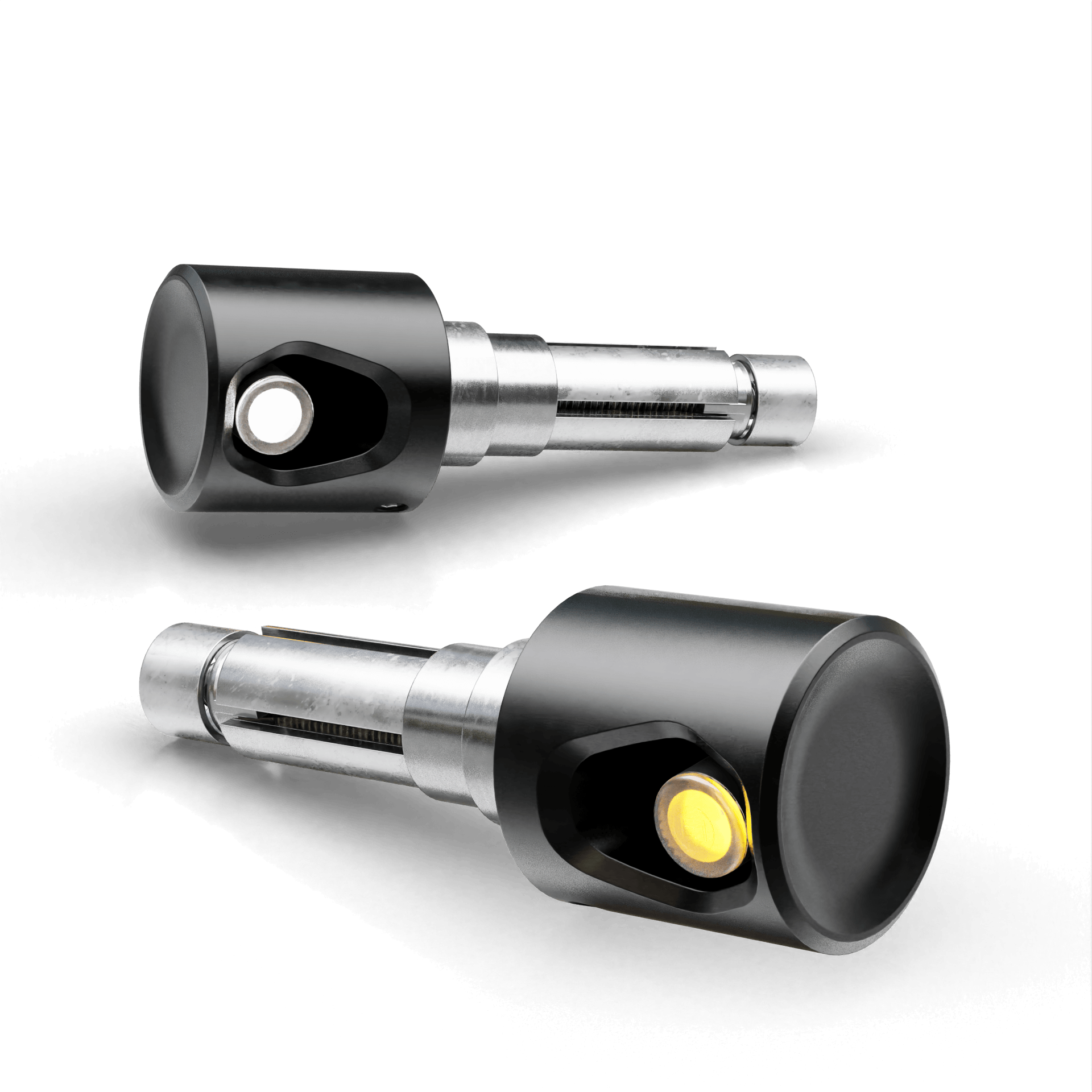 LSL ERGONIA-FLASH LED Lenkerendenblinker / Positionslicht, schwarzes Metallgehäuse, getöntes Glas, E-geprüft, Paar