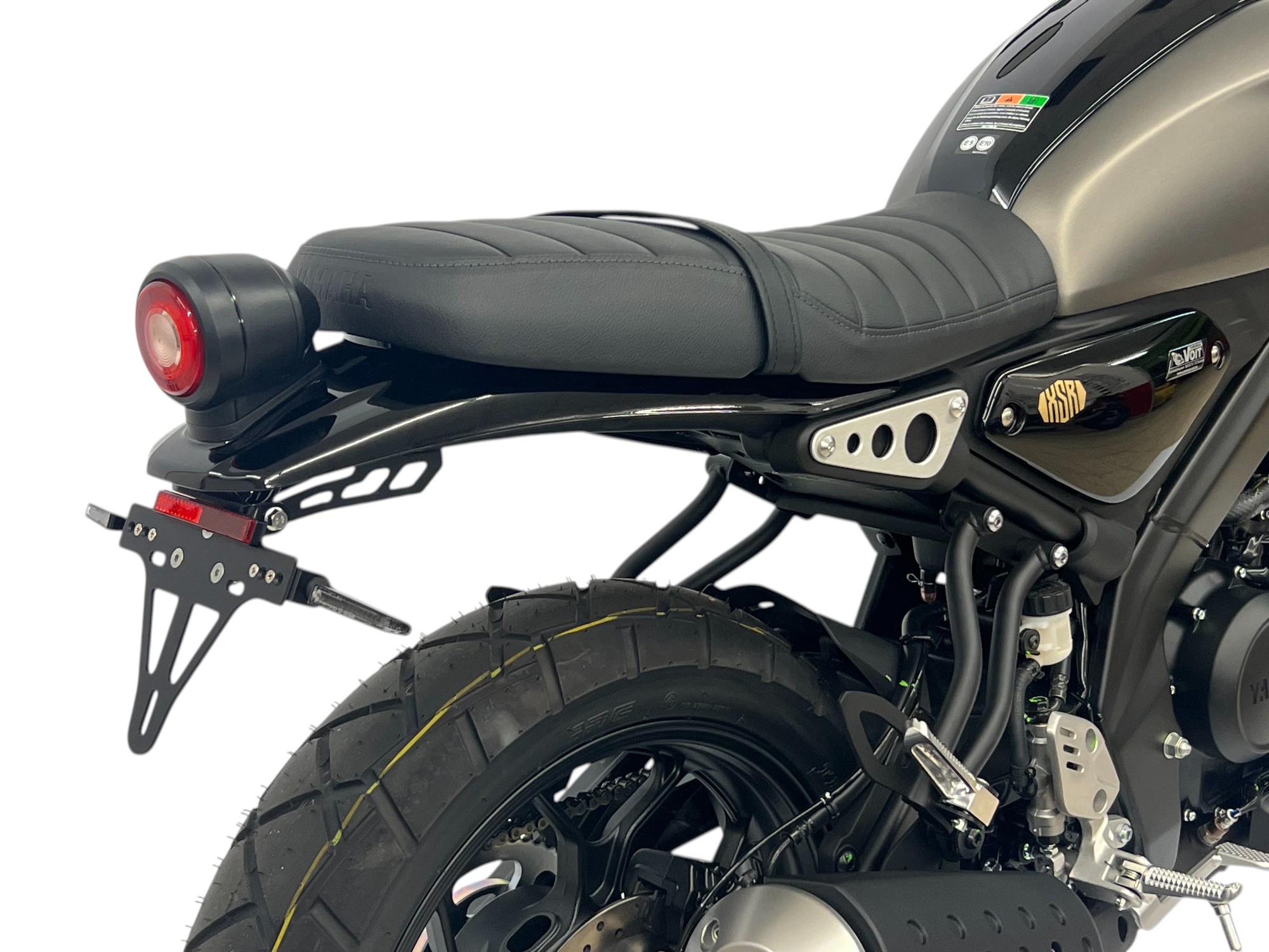 alpha Technik Kennzeichenhalter Edelstahl schwarz für Yamaha XSR 125, ab 2021-