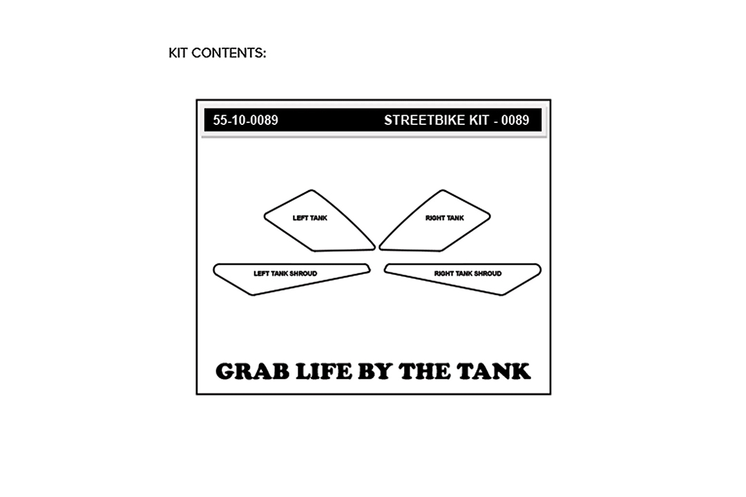 Stompgrip schwarz, Icon, für Kawasaki KLX250, 2009-18