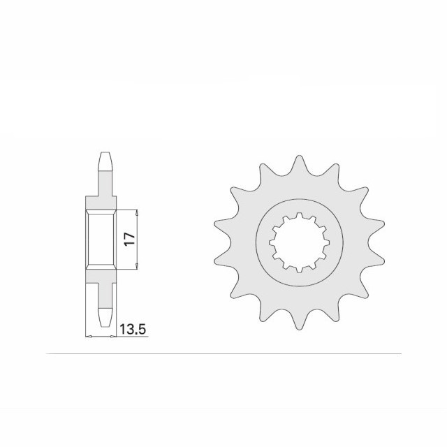 Ritzel, 11 Zähne, Teilung 520