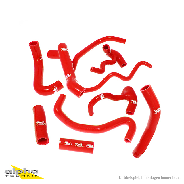 SAMCO SPORT Siliconschlauch Kit rot für Ducati Streetfighter 848 S Streetfighter S Modelljahr 2009-2015