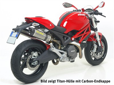 ARROW Auspuff THUNDER für Ducati Monster 696 / 796 / 1100 2008-2014, Aluminium