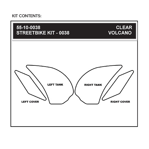 Stompgrip hybrid, Volcano, für Kawasaki Z1000, 2010-2016